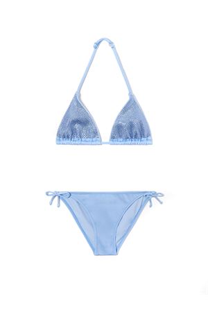 Bikini Holly da bambina  in nylon celeste SAINT BARTH KIDS | HOL000102956L